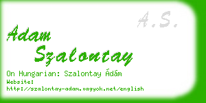 adam szalontay business card